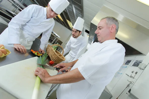 Learning Cook Apprentices — Stock Photo, Image
