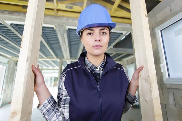 Retrato Mujer Trabajadora Construcción —  Fotos de Stock