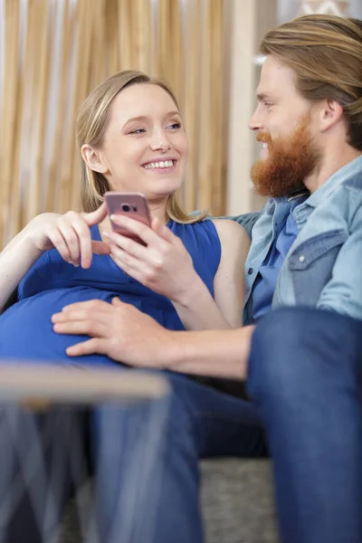 Husband Pregnant Wife Parenthood — Stock Photo, Image
