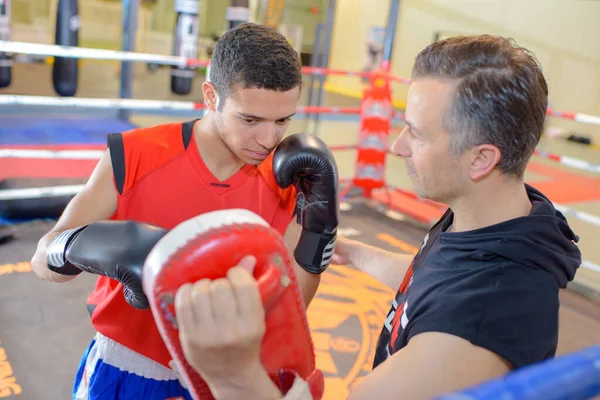 Instructor Boxeador Anillo — Foto de Stock