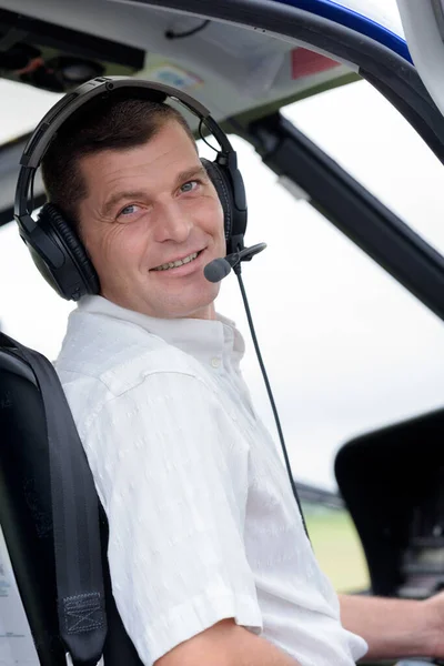 Man Helicopter — Stock Photo, Image