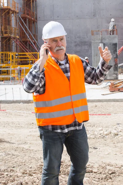 Chefsingenjör Builder Byggarbetsplats — Stockfoto