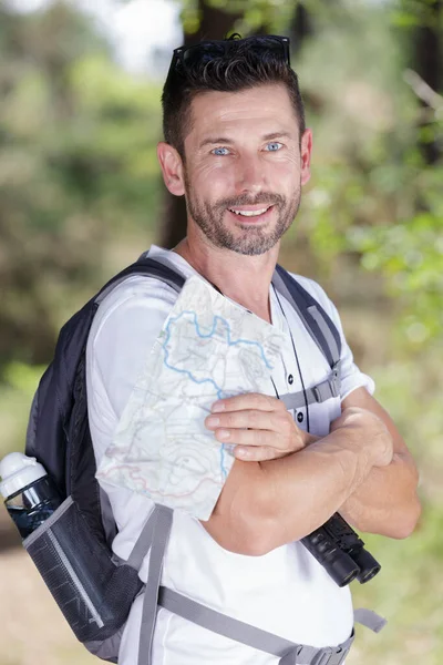 Portrait Male Hiker Outdoors — Stock Photo, Image
