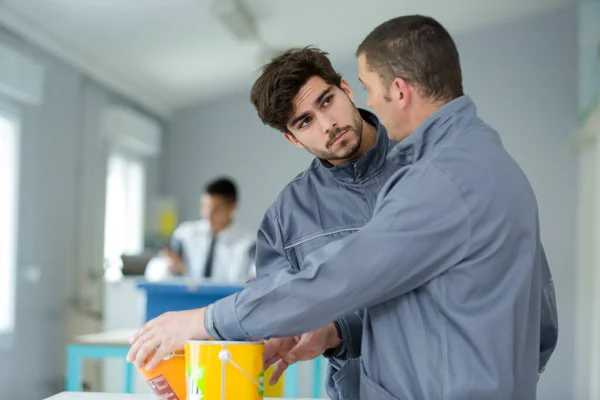 Young Apprentice Painter Professional Training — Stock Photo, Image