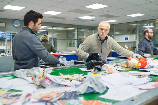 Men Selecting Recyclable Stuff — Stock Photo, Image