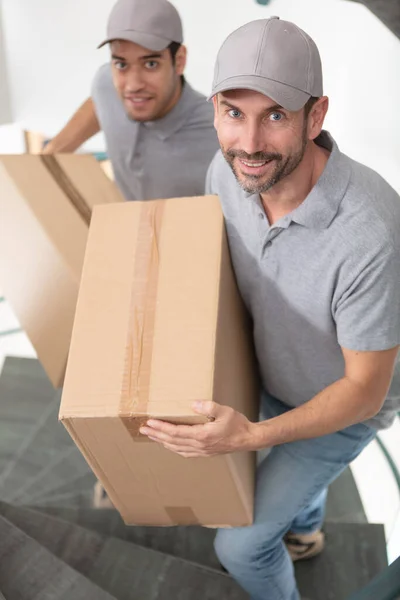 Mover Neuem Haus Mit Vielen Boxen — Stockfoto
