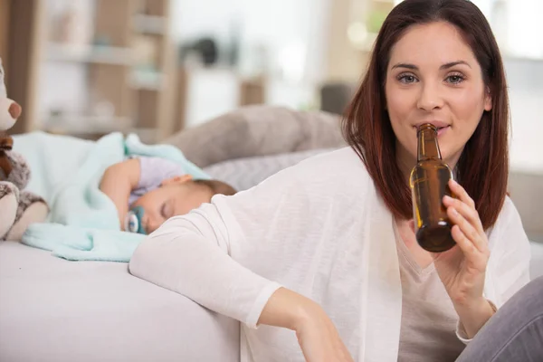 Hälsa Moderskap Alkohol Koncept — Stockfoto