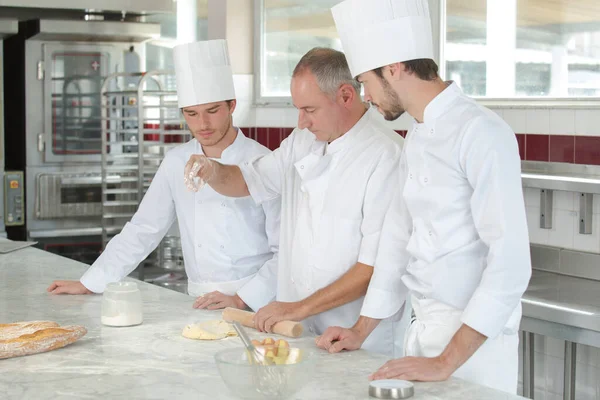Kochkurs Kulinarische Bäckerei Lebensmittel Und Menschen Konzept — Stockfoto