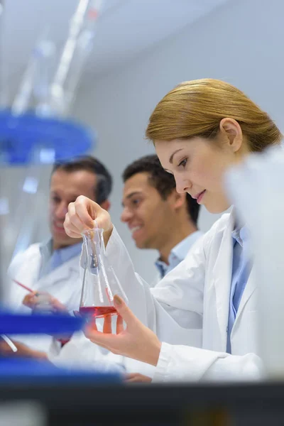 Groep Chemici Het Laboratorium — Stockfoto