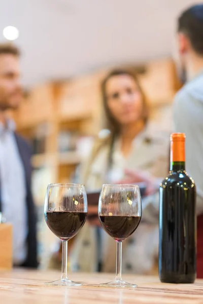 Şarap Kadehleri Yakın Plan Şarap — Stok fotoğraf