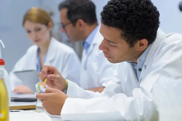 Group Scientists Working Laboratory — Stock Photo, Image