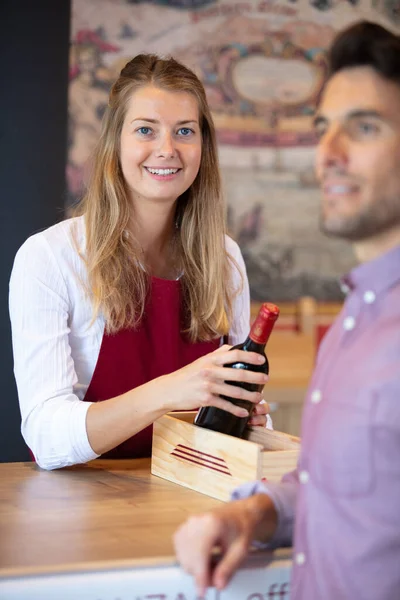 Happy Experienced Sommelier Woman — Stock Photo, Image