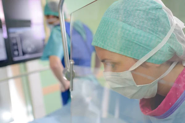 Portrait Nursedoctor Practicing Surgery — Stock Photo, Image