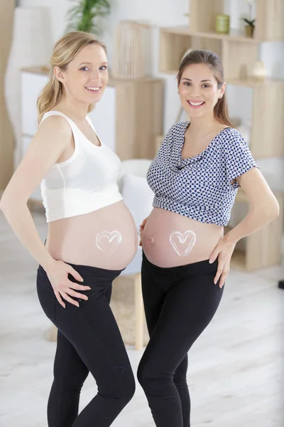 Primer Plano Del Grupo Vientre Embarazada — Foto de Stock