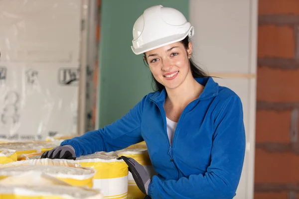 Pleasant Good Looking Female Construction Engineer — Stock Photo, Image
