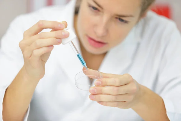 Using Pipette Pcr Processing Microbiological Laboratory — Stock Photo, Image