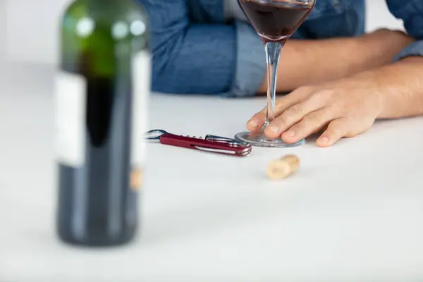 Şarap Işleminin Degulasyonu Yakın Plan — Stok fotoğraf