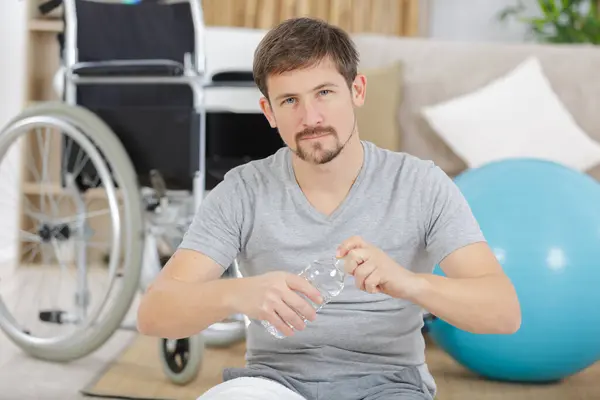 Uomo Disabile Che Sport Recupero — Foto Stock