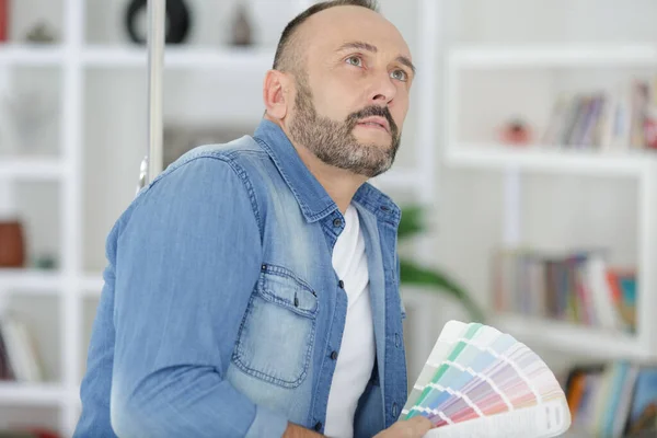 Yrkesmaler Som Viser Sett Med Fargeprøver – stockfoto