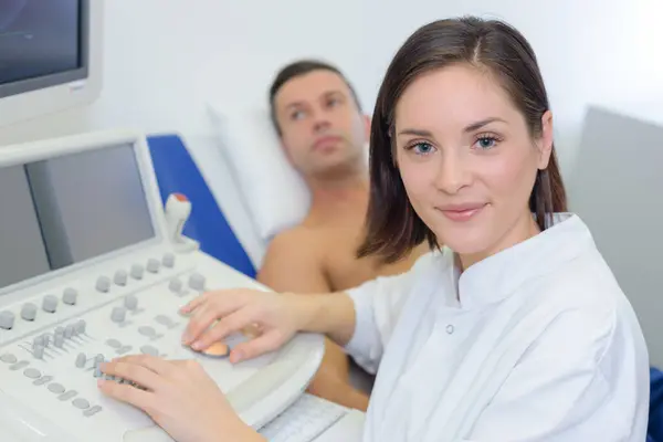 Concept Man Being Ultrasound — Stock Photo, Image