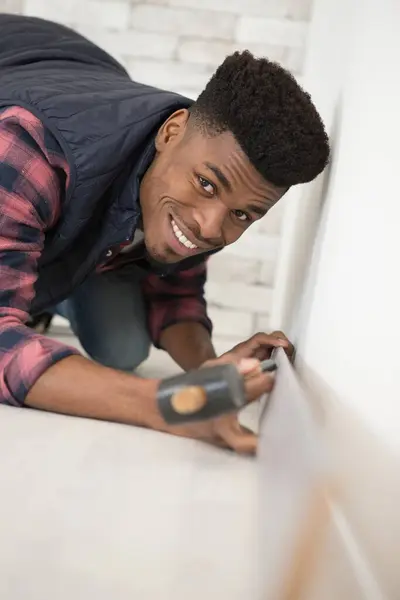 Young Man Holding Hammer — Stock Photo, Image