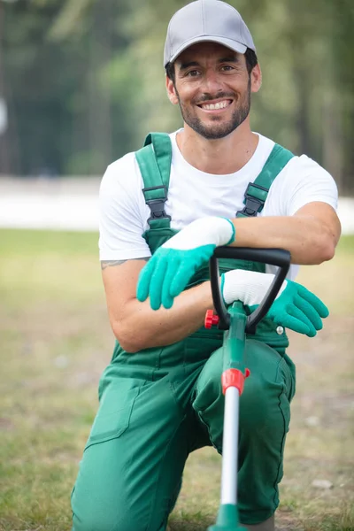 Happy Male Gardener Smiling Camera — Stock Photo, Image