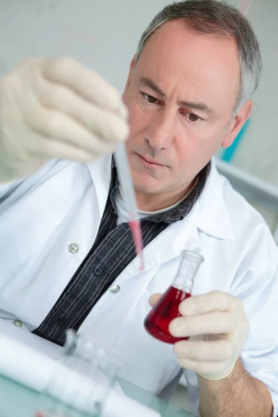 Science Formula Close Testtube Blood — Stock Photo, Image
