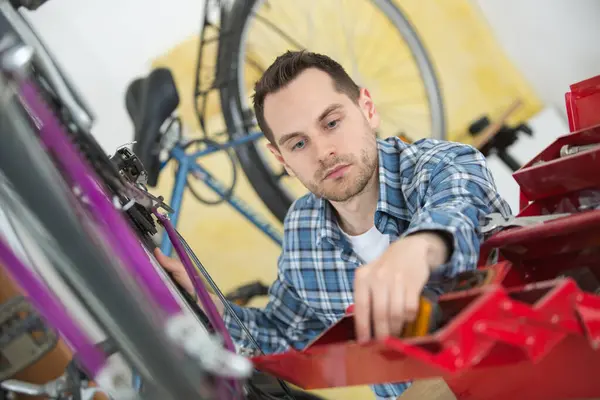 Bike Repairing Spare Parts Tools Box — Stock Photo, Image