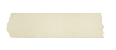 A  piece of general purpose paper yellow tape isolated on white 