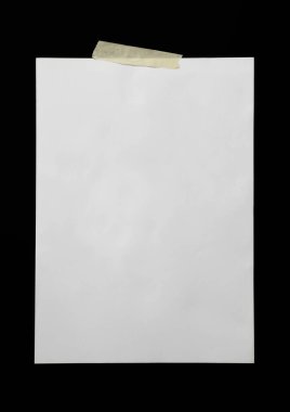 A blank sheet of A4 paper on black background