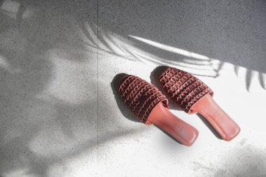 Handmade raffia mules. Sustainable ethically made pair of slippers.Responsibly sourced shoes with eco-friendly materials.