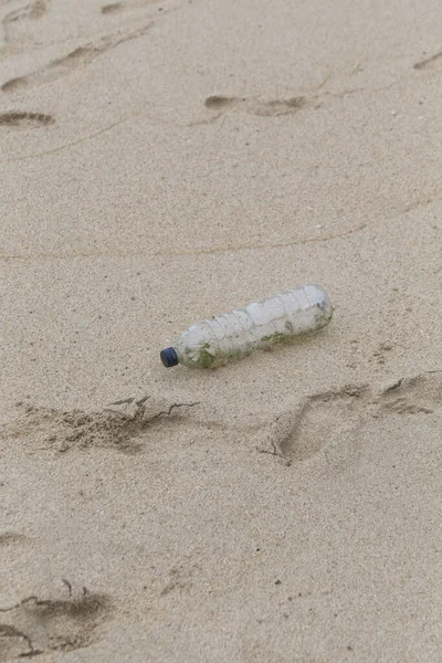해변의 플라스틱 쓰레기같은 것이죠 플라스틱 오염의 일회용 플라스틱은 우리의 지구를 — 스톡 사진