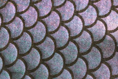 Denizkızı kuyruğu deseni, yaklaşın. Işıltılı tayt balığının deri dokusu. Kızlar için tekstil tasarımı.