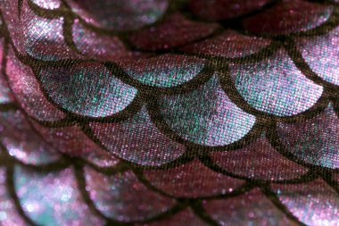 Denizkızı kuyruğu deseni, yaklaşın. Işıltılı tayt balığının deri dokusu. Kızlar için tekstil tasarımı.