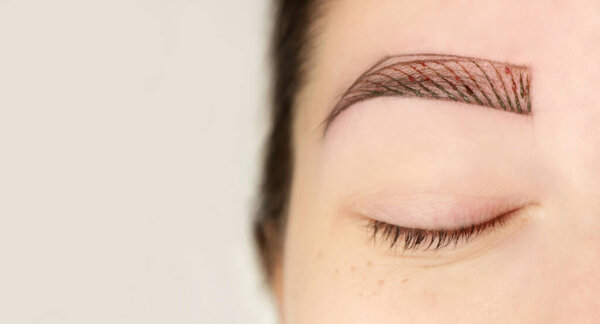 Microblading, tiny hair-like strokes to create a natural looking brow, semi-permanent tattooing technique used for the eyebrows by creating an illusion of a more defined and fuller brow.  