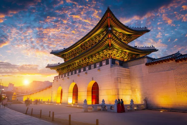 Gyeongbokgung Palace Sunset Beautiful Seoul South Korea — Stock Photo, Image