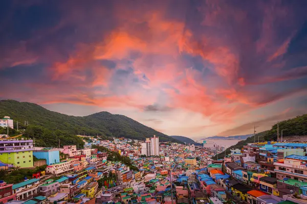 stock image Gamcheon Culture Village at Sunset in Busan, South Korea.