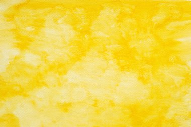 Suluboya arkaplan, sanat soyut yüzey sarı suluboya resim beyaz kağıt arkaplan, pankart, arkaplan, şablon, poster, duvar kağıdı desenli tasarım