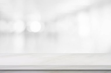 Görüntü depolama arkaplanı, ürün ve gıda görüntüleme montajı üzerine boş beyaz mermer