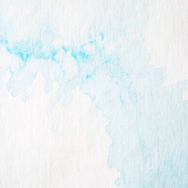 Mavi soyut suluboya beyaz kağıt arka plan üzerinde dokulu boyama