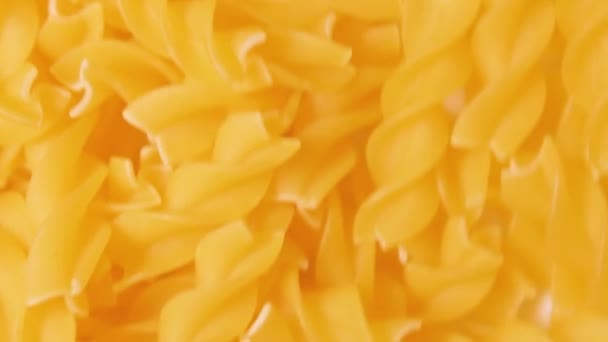 Uncooked Fusilli Pasta Top View Fat Unhealthy Food Dry Spiral — 비디오