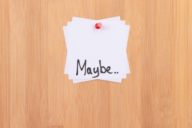 Belki de Beyaz Yapışkan Notlar 'da belki de Tahta Mesaj Kurulu' na eklenmiştir. Ofiste Yapılacaklar Listesi Hatırlatma. İşteki Not