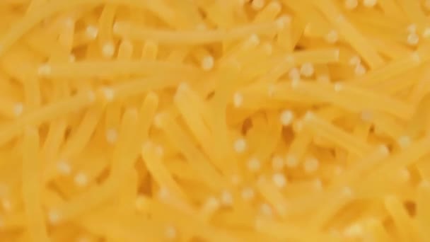 조리하지 Noodle Rotating Macro Dry Vermicelli Turning Close Raw Pasta — 비디오