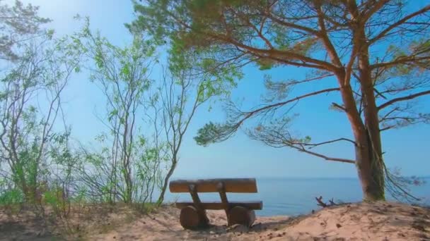 Colorful Sea Panorama Summer Sunny Day Slow Motion Access Baltic — Stockvideo