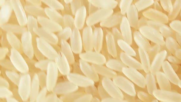 Suché Vařené Vařené Rýže Pozadí Rotující Směru Hodinových Ručiček Top — Stock video