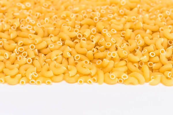 Неприготований Chifferi Rigati Pasta Розташований Білому Столі Жирна Нездорова Їжа — стокове фото