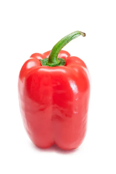 Rode Zoete Paprika Geïsoleerd Witte Achtergrond — Stockfoto