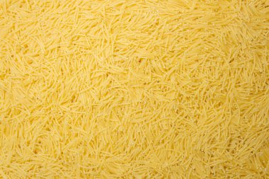 Pişmemiş Filini Makarnası: Gurme Aşçılığı İçin Canlı ve Dokulu Bir Arkaplan Oluşturan Bir Mutfak Makarnası. Kuru makarna. Raw Macaroni - Top View, Düz Yat