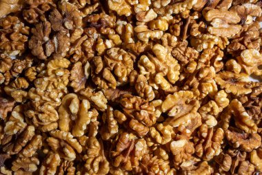 Dağıtılmış Ceviz Kabuğu. Walnut 'tan. Doğal Yüksek Kalorili Atıştırmalıklar