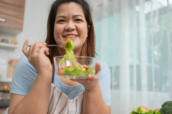 Asijské Těhotná Naučit Jak Vařit Zdravá Jídla Internetu Kuchyni Tlusté — Stock fotografie